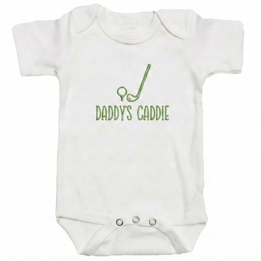 Embroidered Daddy's Caddie ONESIES® Golf Baby Bodysuit L285