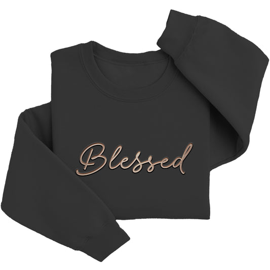 Embroidered Blessed Sweatshirt Blessed Sweater J5
