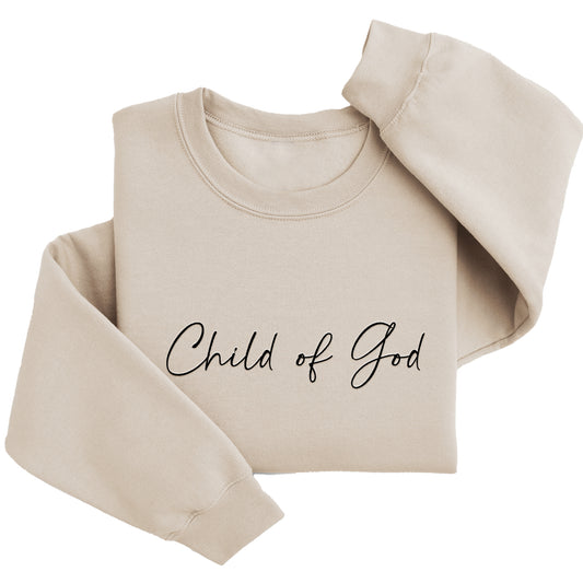 Embordered Child of God Sweatshirt Religious 1011