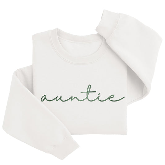 Embordered AUNTIE Sweatshirt AUNTIE Sweater Aunt Sweatshirt W101