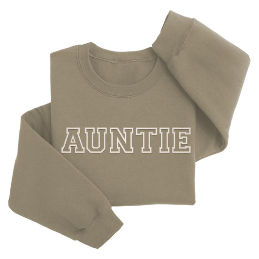 Embordered AUNTIE Sweatshirt AUNTIE Sweater Aunt Sweatshirt W102