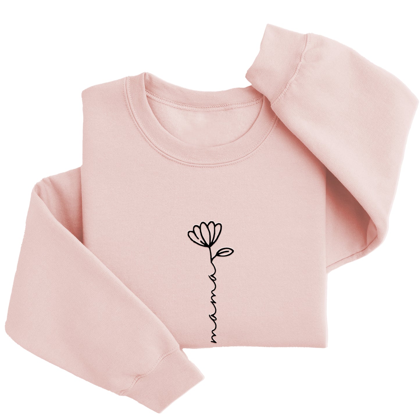Embordered Mama Sweatshirt Mama Flower Sweater W215