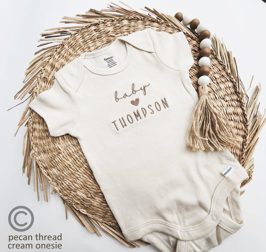 Embroidered ONESIES® brand, Personalized Baby Girl Boy ONESIES® brand, Custom Baby Gift, Name Expecting Due Date ONESIES® brand, Newborn Z55