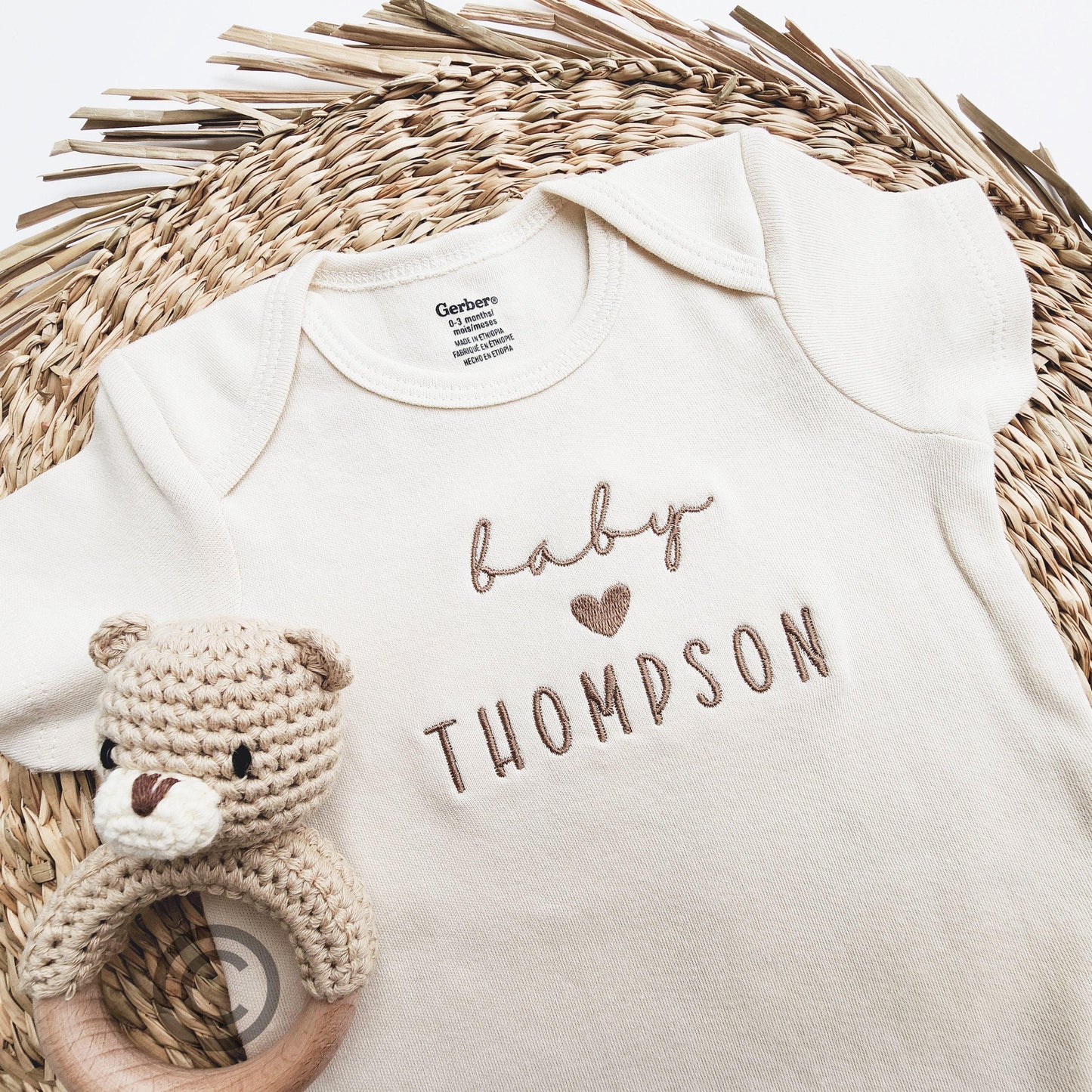Embroidered ONESIES® brand, Personalized Baby Girl Boy ONESIES® brand, Custom Baby Gift, Name Expecting Due Date ONESIES® brand, Newborn Z55