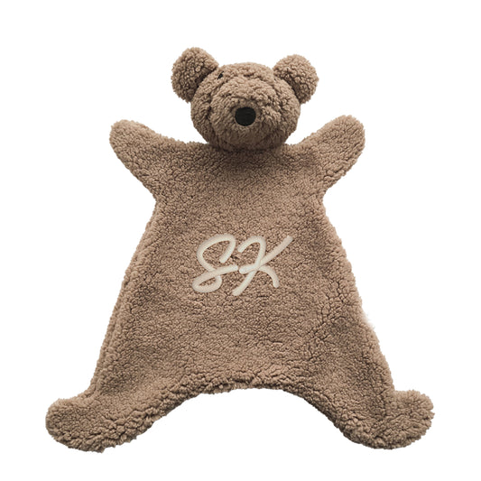 Embroidered Personalized Animal Lovey, Personalized Lovey, Bear Lovey, Lamb, Goose Lovey, Embroidered Name, Newborn Gift, Plush Toy Custom Baby Name Z218