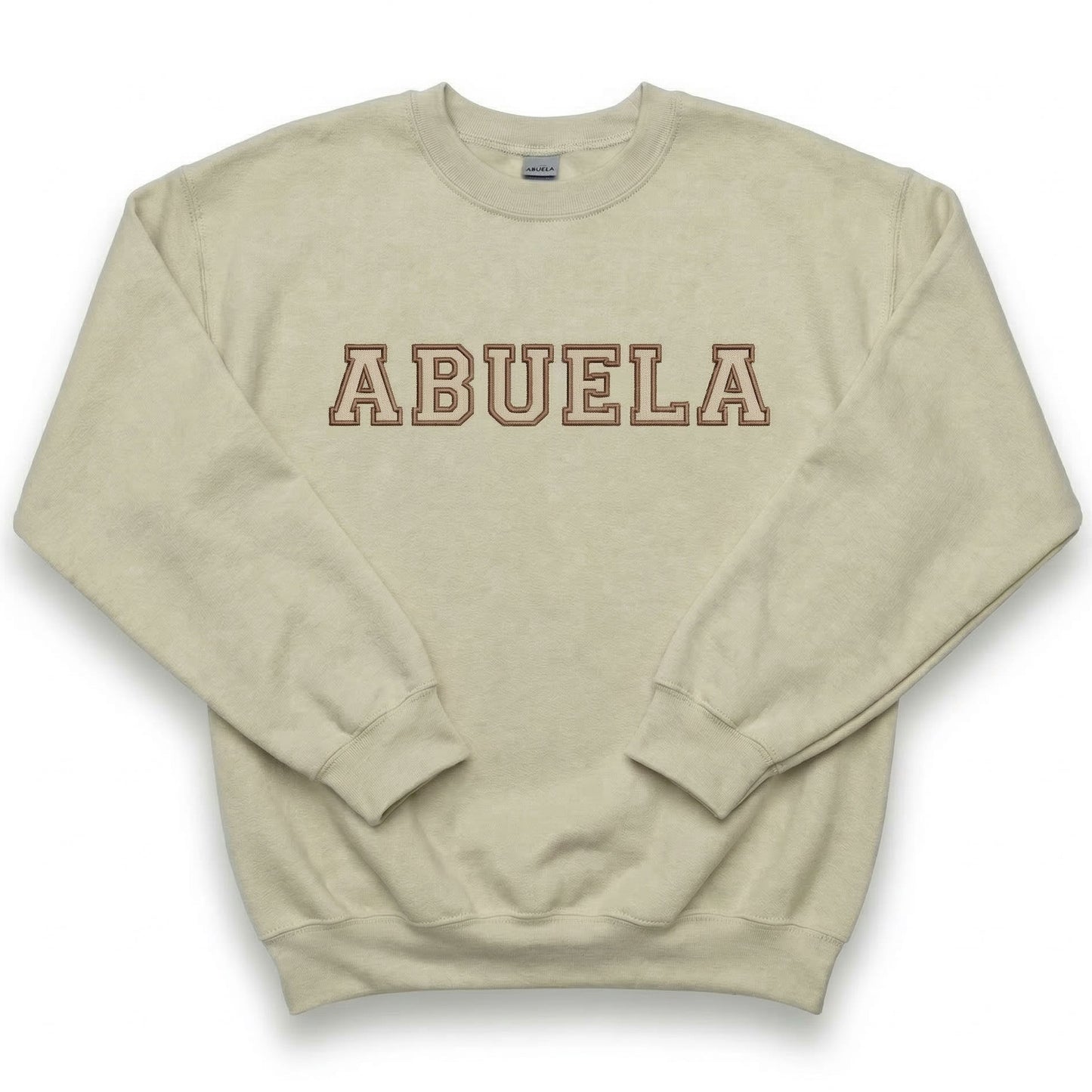 Bespoke Abuela Block Letter Embroidery Sweatshirt A18