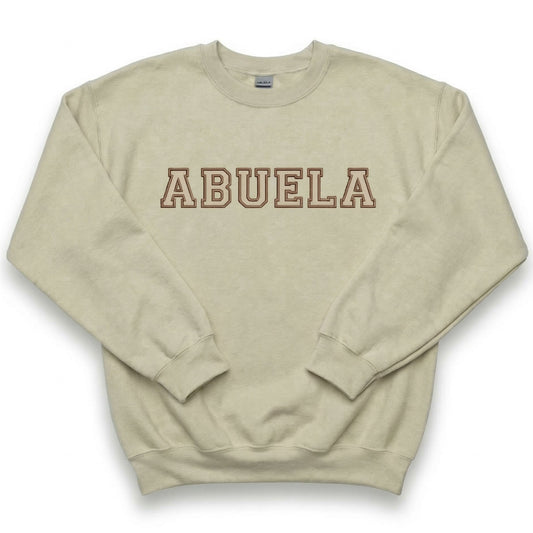 Bespoke Abuela Block Letter Embroidery Sweatshirt A18