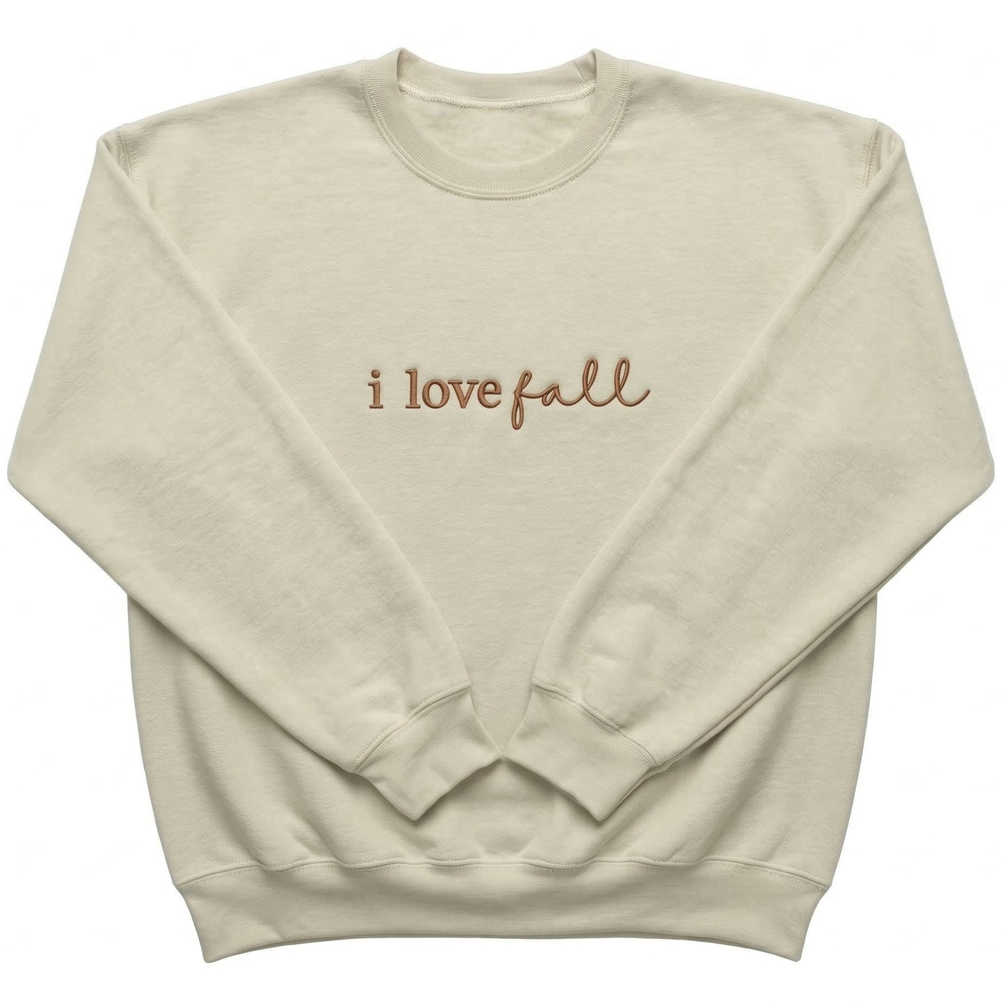 Embroidered I Love Fall Autumnal Sweatshirt A22