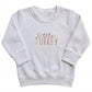 Embroidered Little Turkey Toddler and Youth Sweatshirt  A28