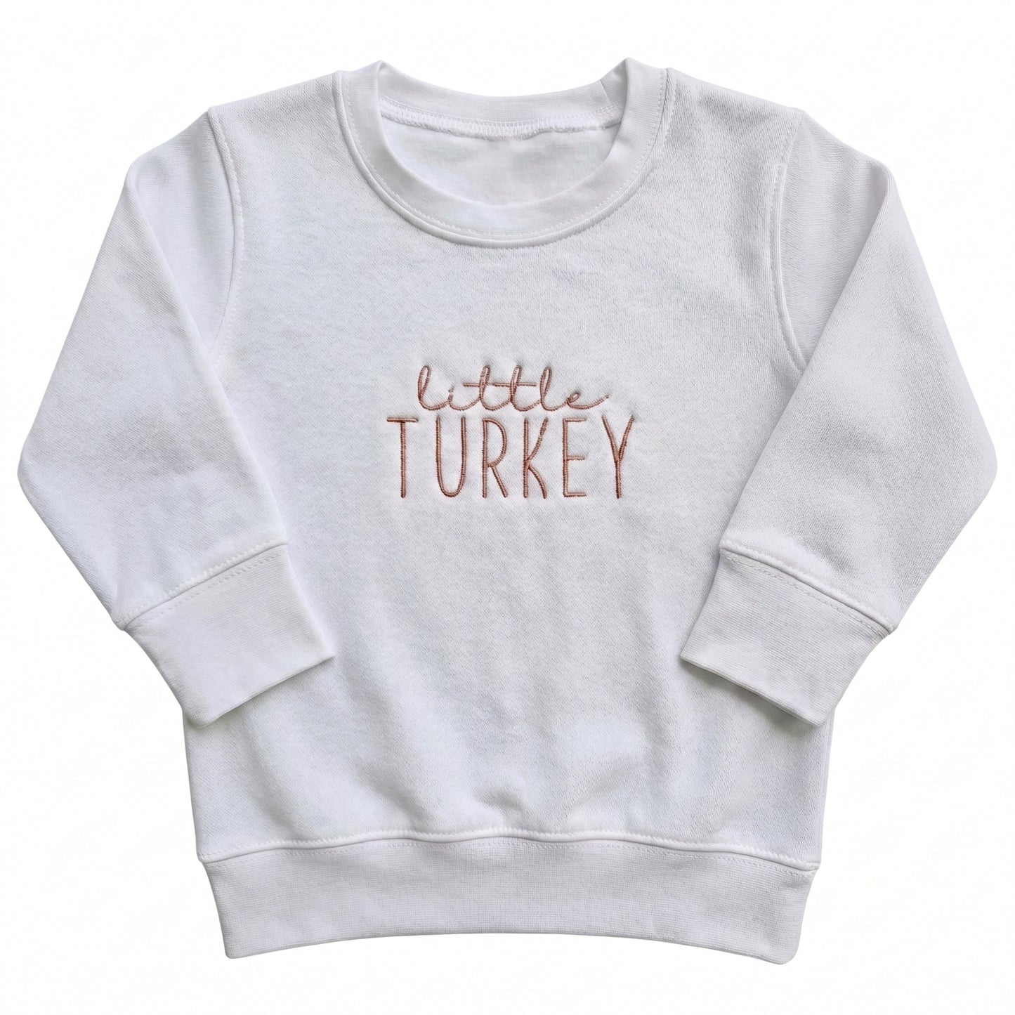 Embroidered Little Turkey Toddler and Youth Sweatshirt  A28