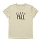 Embroidered Hello Fall Bespoke Autumnal T-Shirt A33