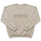 Embroidered Auntie Block Letter Sweatshirt AU618