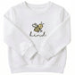 Embroidered Bee Kind Illustration Toddler and Youth Sweatshirt  C16