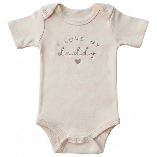 Embroidered I Love My Daddy ONESIES® Baby Bodysuit MOMDAD 110