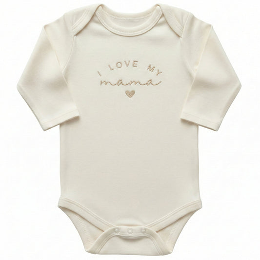 Embroidered I Love My Mama ONESIES® Baby Bodysuit MOMDAD 112