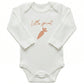Bespoke Little Sprout Embroidered Carrot Illustration ONESIES® Bodysuit E13
