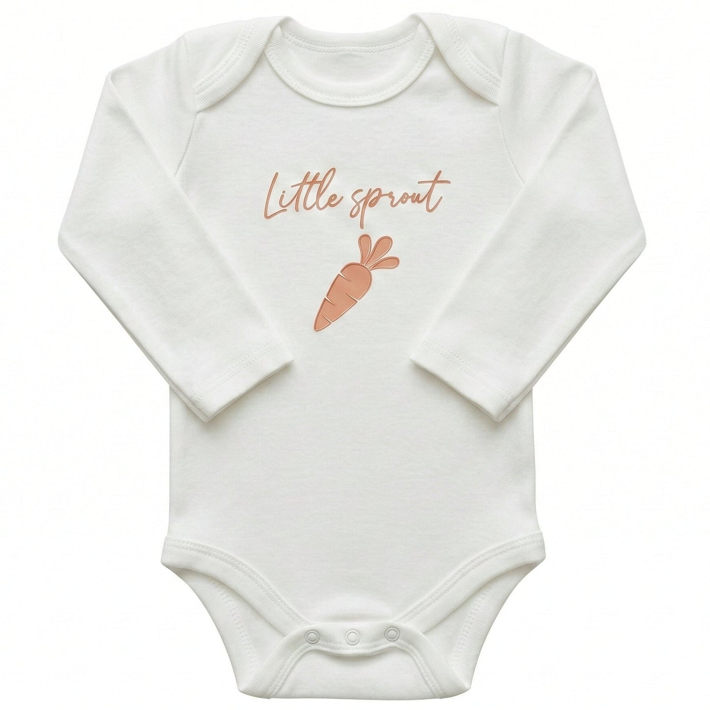 Bespoke Little Sprout Embroidered Carrot Illustration ONESIES® Bodysuit E13