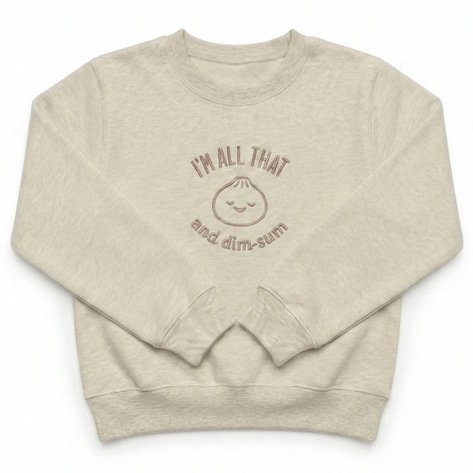Embroidered Dim Sum Dumpling Toddler and Youth Sweatshirt E18