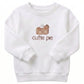Embroidered Cutie Pie Illustration Toddler and Youth Sweatshirt E1
