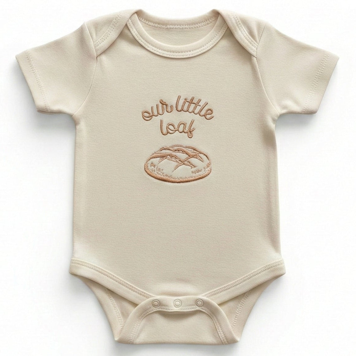 Bespoke Our Little Loaf Embroidered Bread Illustration ONESIES® Bodysuit E20