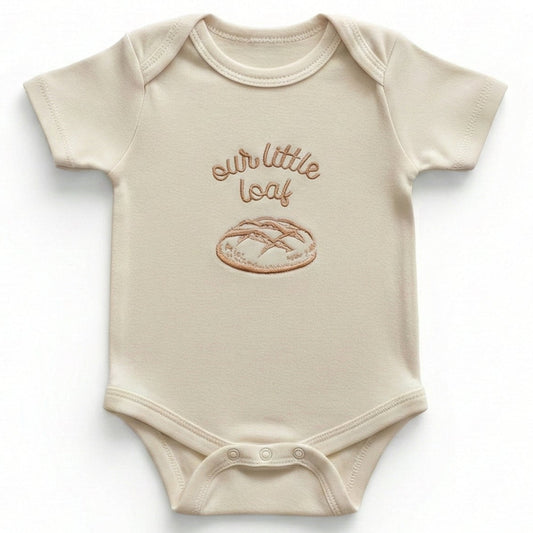 Bespoke Our Little Loaf Embroidered Bread Illustration ONESIES® Bodysuit E20