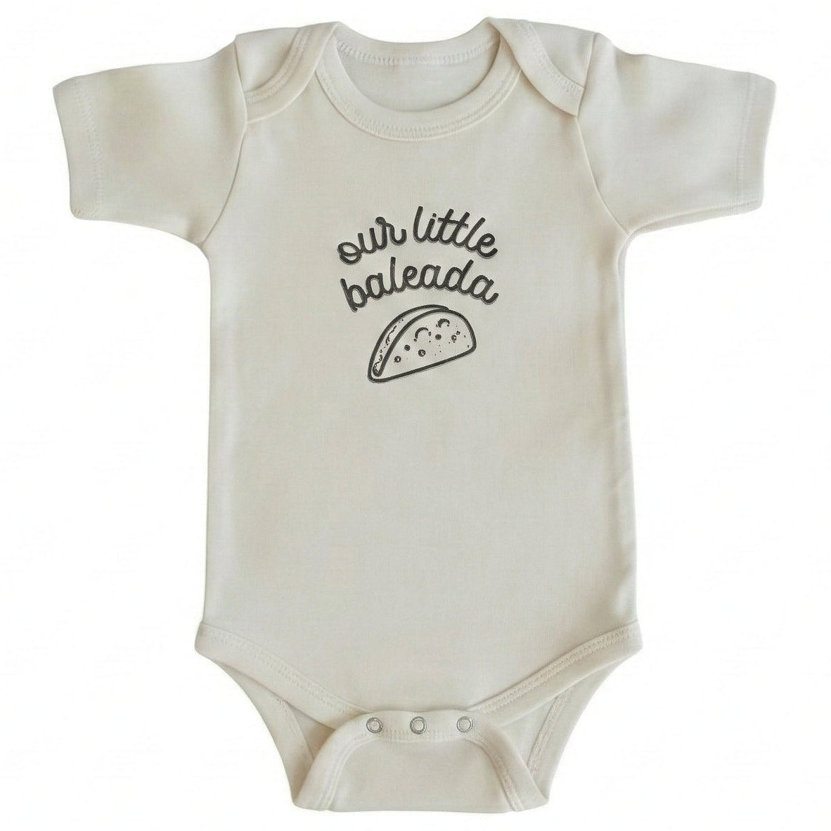 Bespoke Embroidered Our Little Baleada Illustration ONESIES® Bodysuit E28