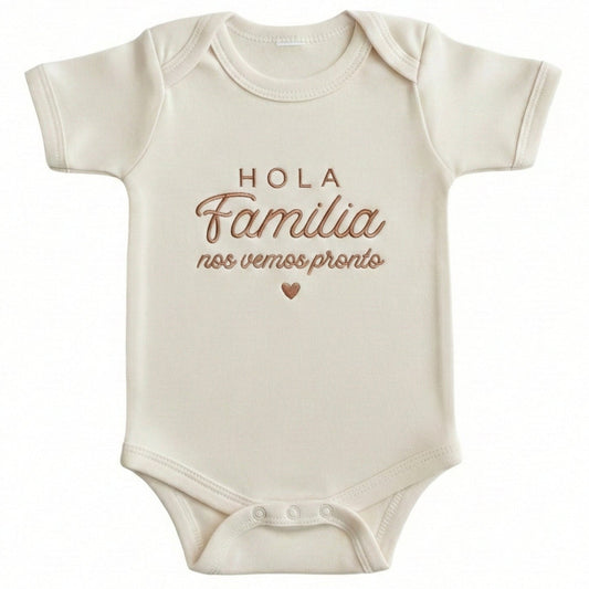 Bespoke Hola Familia Embroidery ONESIES® Bodysuit E3