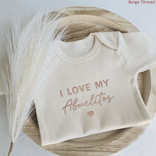 Embroidered I LOVE MY Abuelitos Spanish ONESIES® Baby Bodysuit E33