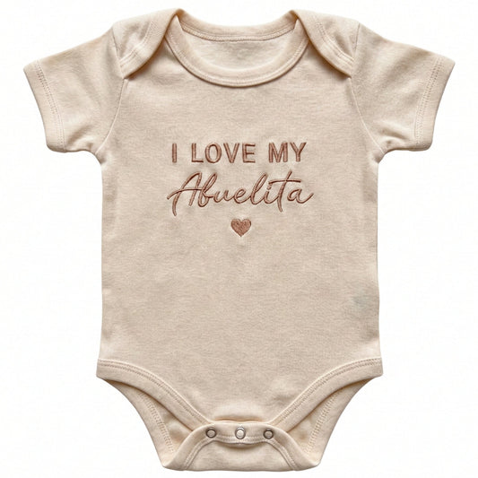 Embroidered I LOVE MY Abuelita Spanish ONESIES® Bodysuit E34