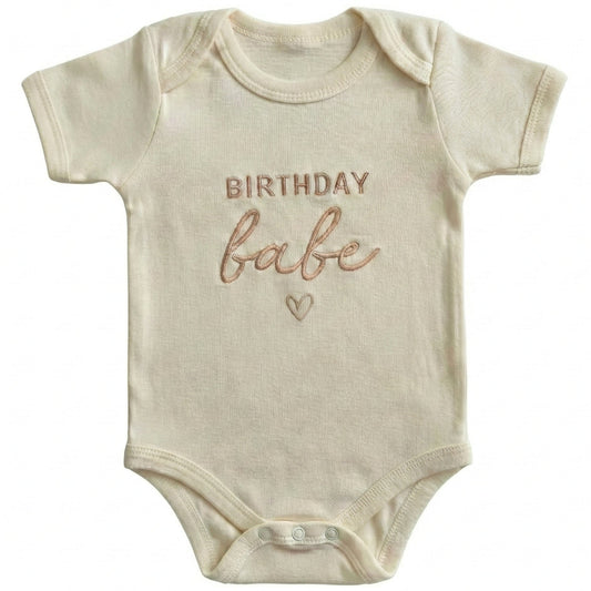 Embroidered Birthday Babe ONESIES® Celebratory Bodysuit E39