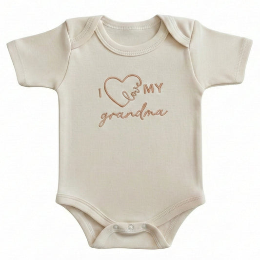 Embroidered I love My Grandma with Heart ONESIES® Bodysuit E42