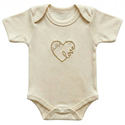 Embroidered Daddy Love Heart ONESIES® Bodysuit E43