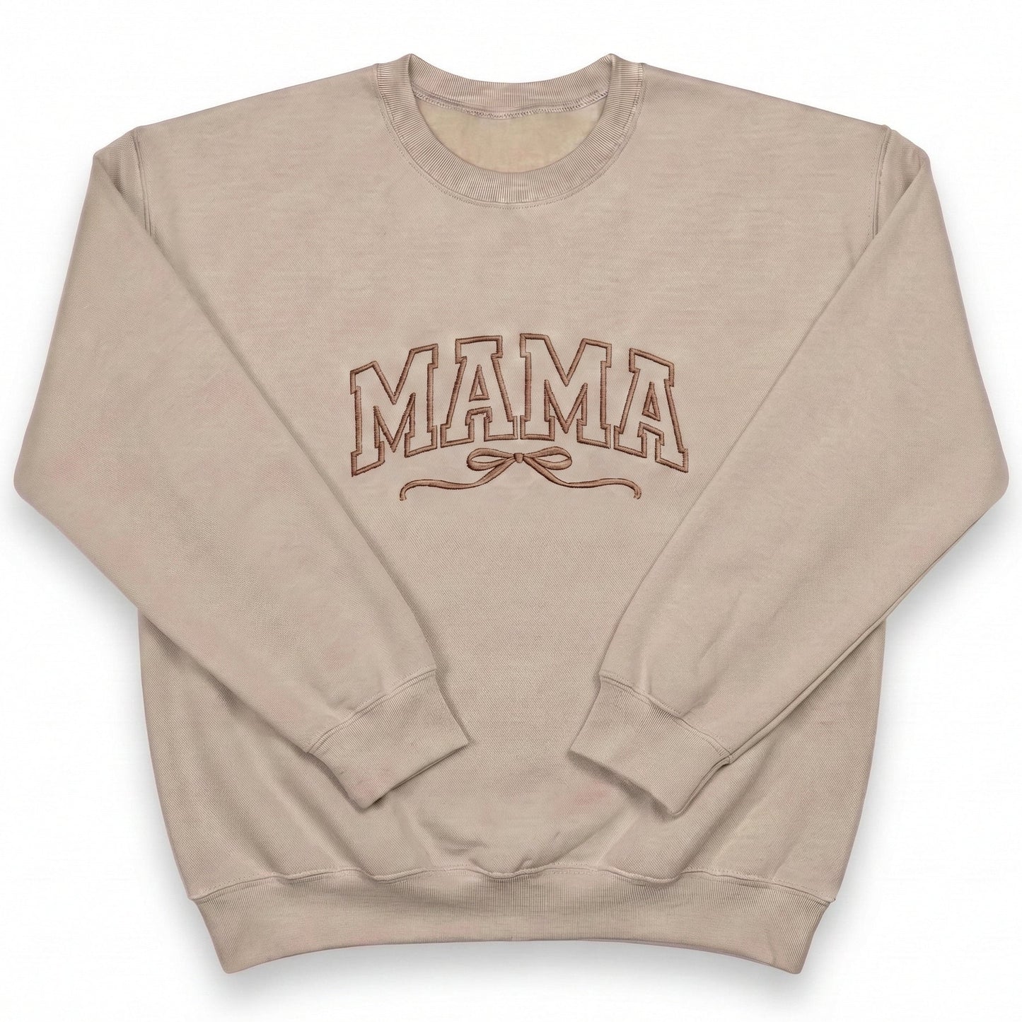 Embroidered Mama with Bow Detail Sweatshirt E47