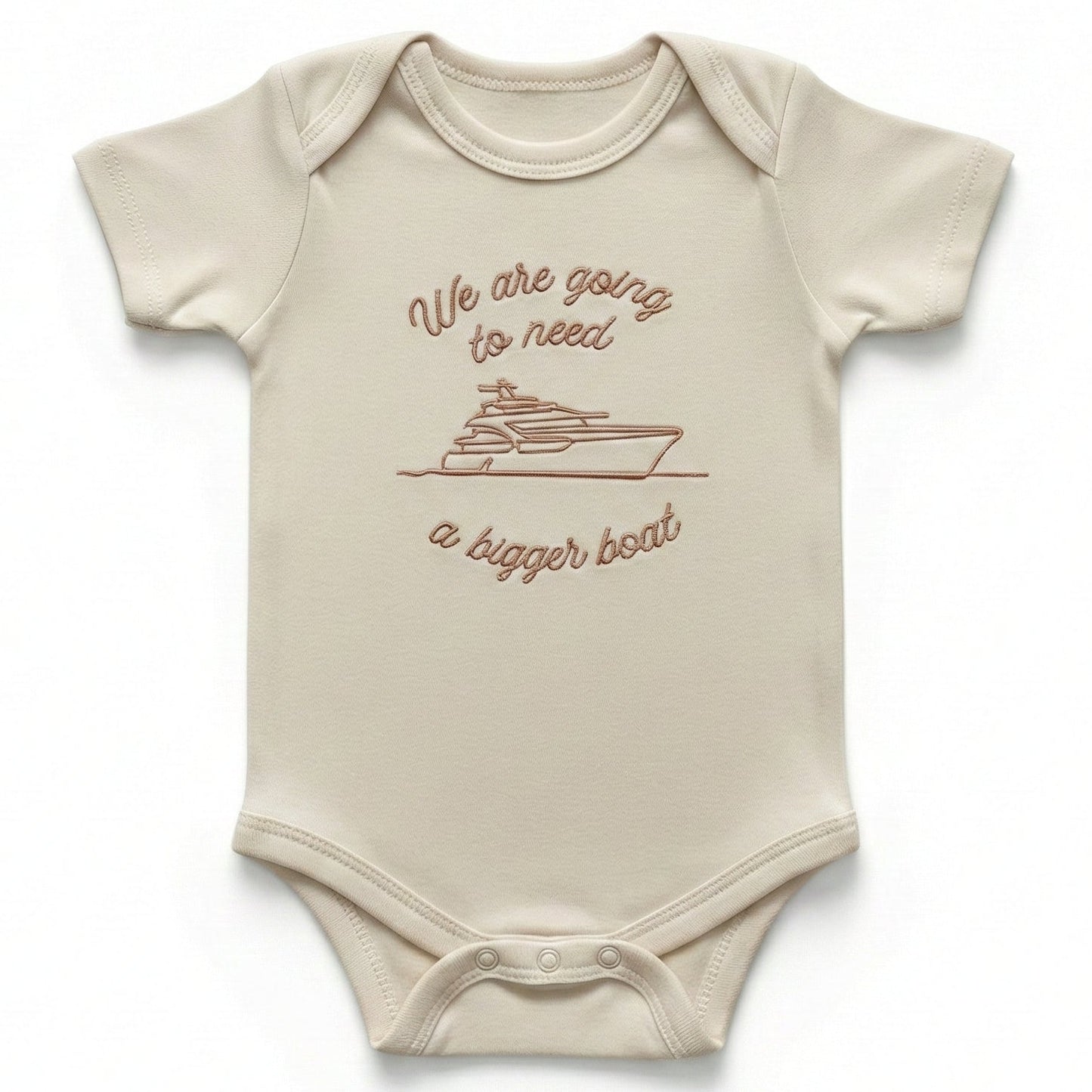 Embroidered We Are Going to Need a Bigger Boat ONESIES® Bodysuit E6