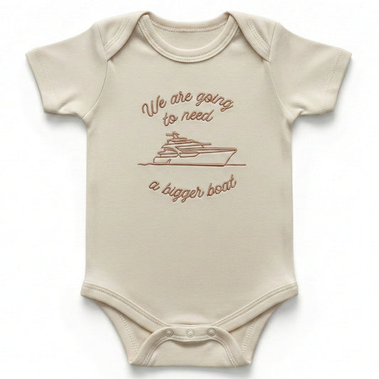 Embroidered We Are Going to Need a Bigger Boat ONESIES® Bodysuit E6