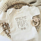 Embroidered Going Home To Meet My Pups ONESIES® Bodysuit with Puppy Paws F45