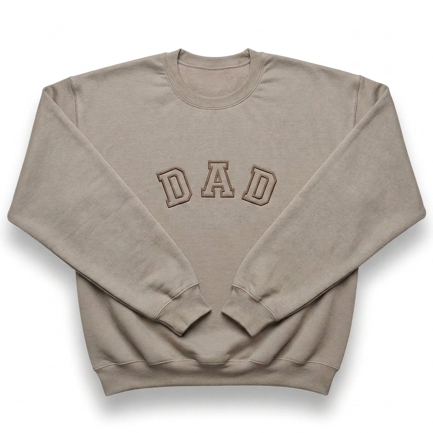 Embroidered Dad Block Letter Arc Sweatshirt F48