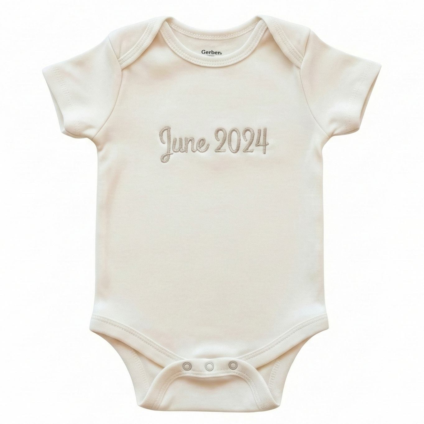 Embroidered Custom Date Personalized ONESIES® Baby Bodysuit Z50