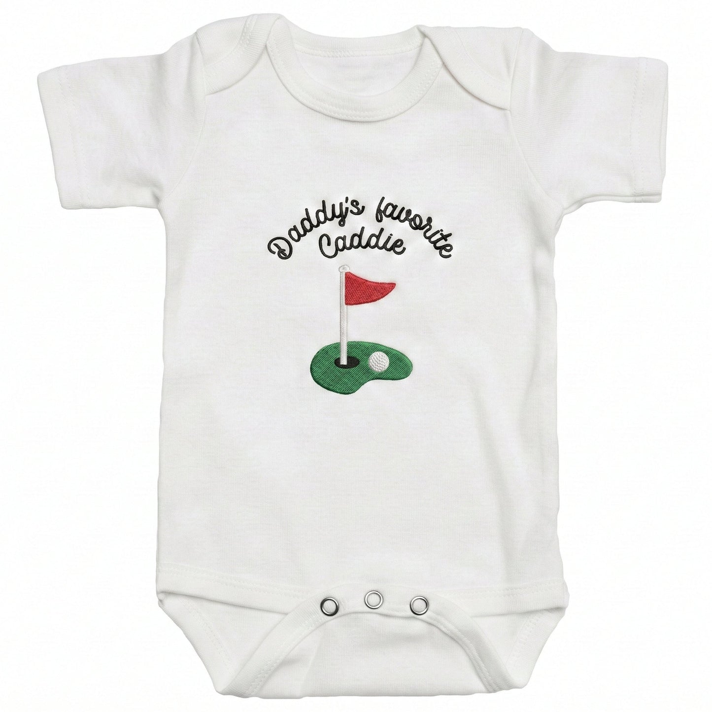 Embroidered Daddy's Favorite Caddie ONESIES® Golf Baby Bodysuit L249