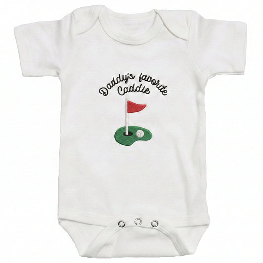 Embroidered Daddy's Favorite Caddie ONESIES® Golf Baby Bodysuit L249