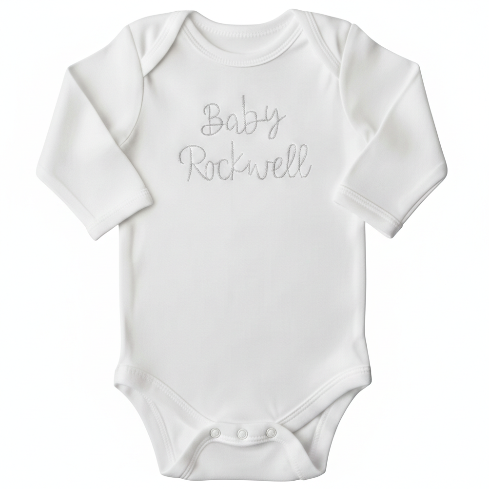 Embroidered Personalized Baby Name ONESIES® Bodysuit Z11