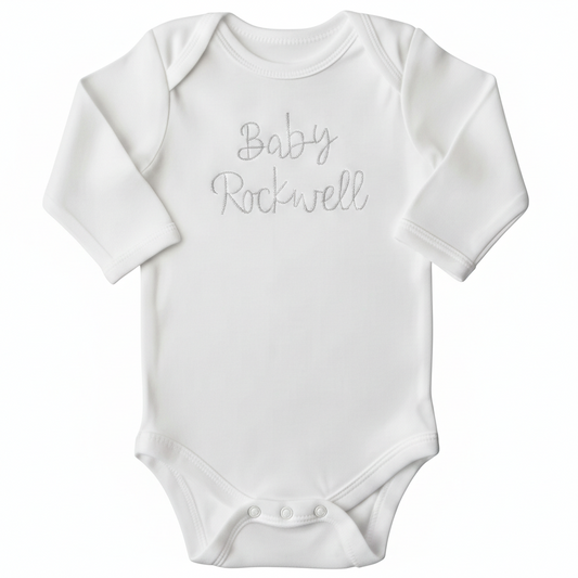 Embroidered Personalized Baby Name ONESIES® Bodysuit Z11