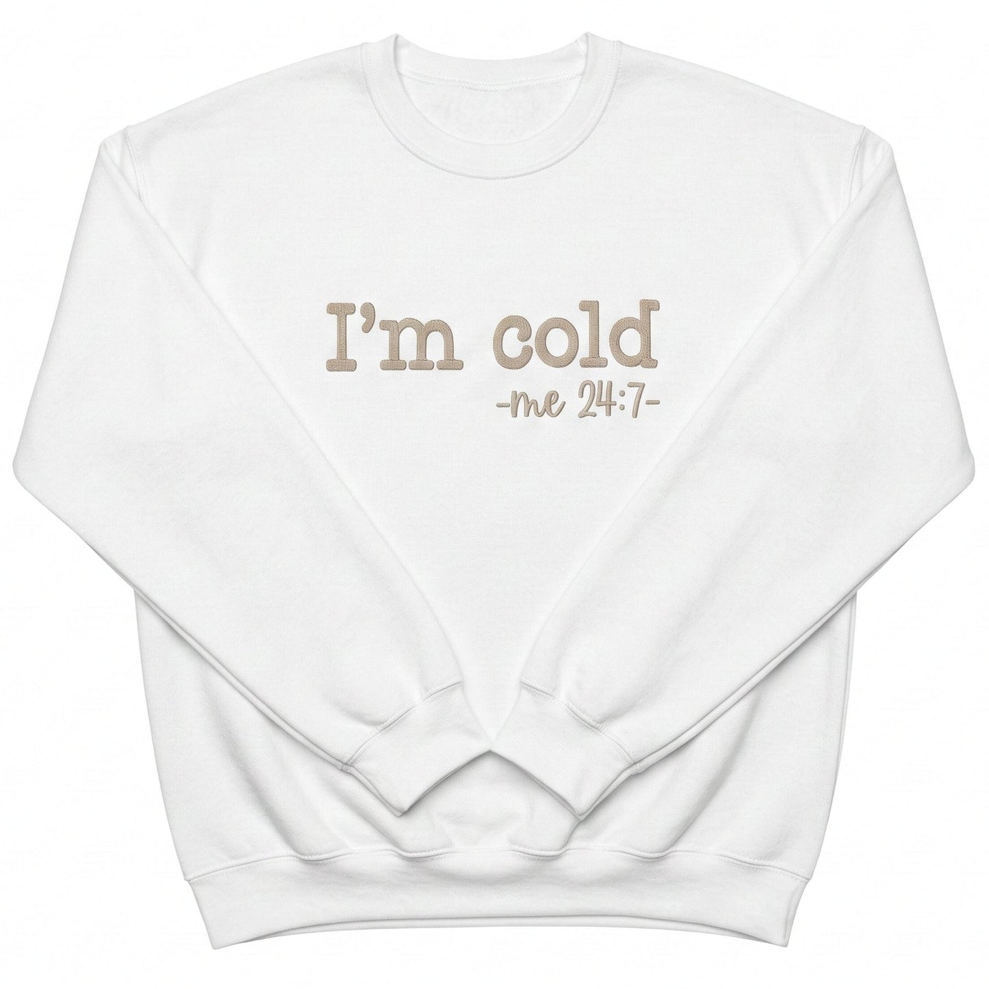 Embroidered I'm Cold Sweater H15