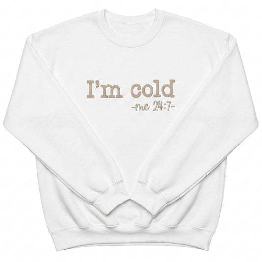 Embroidered I'm Cold Sweater H15