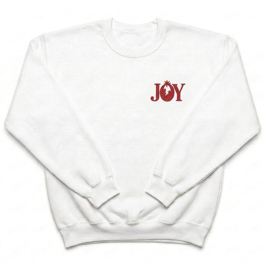 Embroidered Joy Christmas Ornament Sweatshirt H21