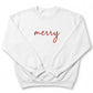 Embroidered Merry Minimalist Christmas Sweater H26