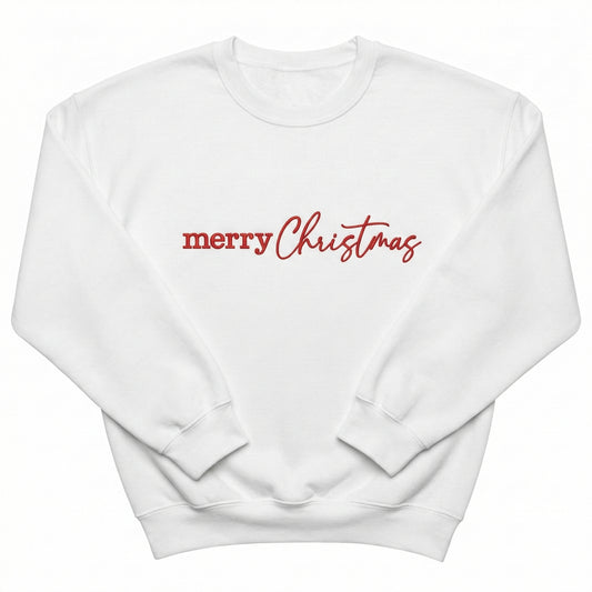 Embroidered Merry Christmas Bespoke Sweater H35