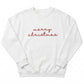 Embroidered Merry Christmas Cursive Sweater H4