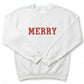 Embroidered Merry Block Letter Christmas Sweater H44
