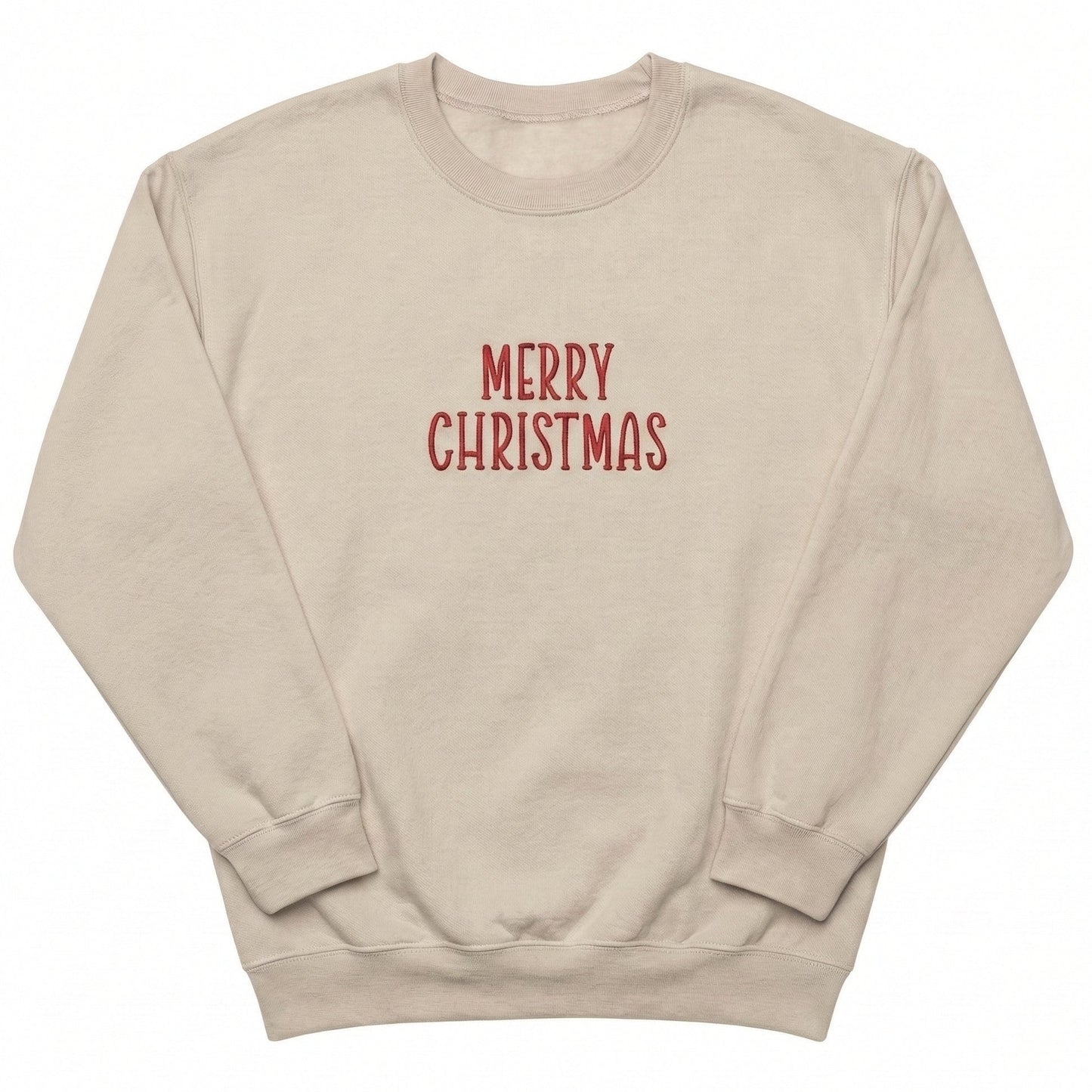 Embroidered Merry Christmas Minimalist Sweater H46